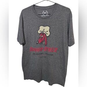 Doggie Diner San Francisco CA Men’s XL Soft Retro Vintage Gray T-Shirt MINTY